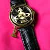 Used Vivienne Westwood Quartz Heart Croco Embossed Vivienne Westwood Watch with Orb Charm Black