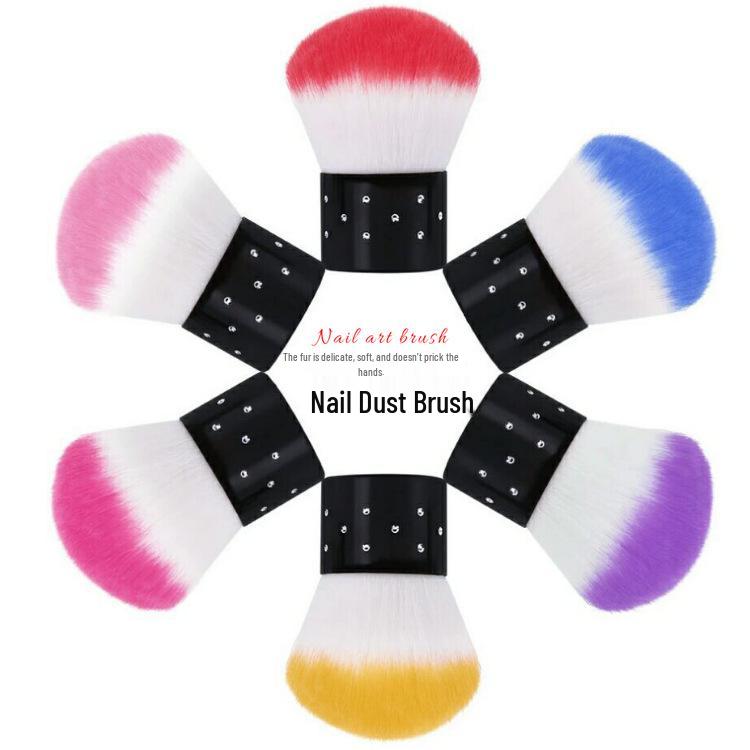 Soft Bristle Nail & Makeup Dust Brush for Loose Powder and Blush