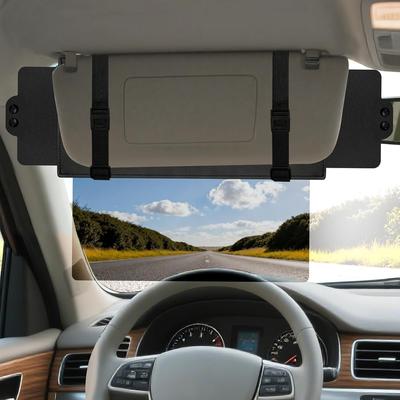 Car Sun Visor Extender Universal Car Visor Sunshade Extender with PC Lens Anti Glare Design Safe Automotive Interior Accessories