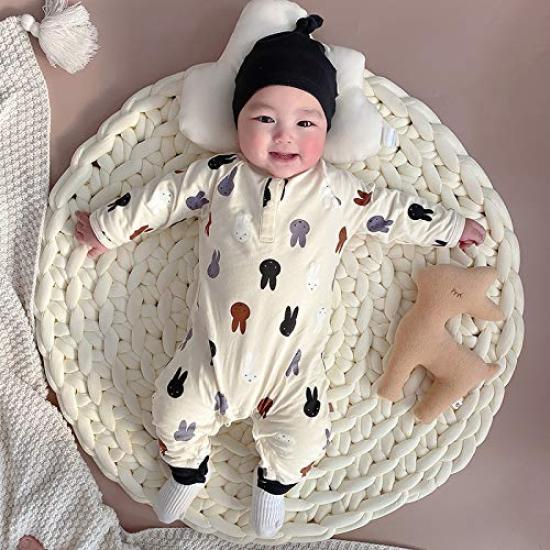 Baby Long Sleeve Newborn Unisex Pajamas for Boys and Rabbit Apricot Size 24M Clothes, Romper, Spring/Autumn Coverall, Girls, Pre-birth Gift, Print,