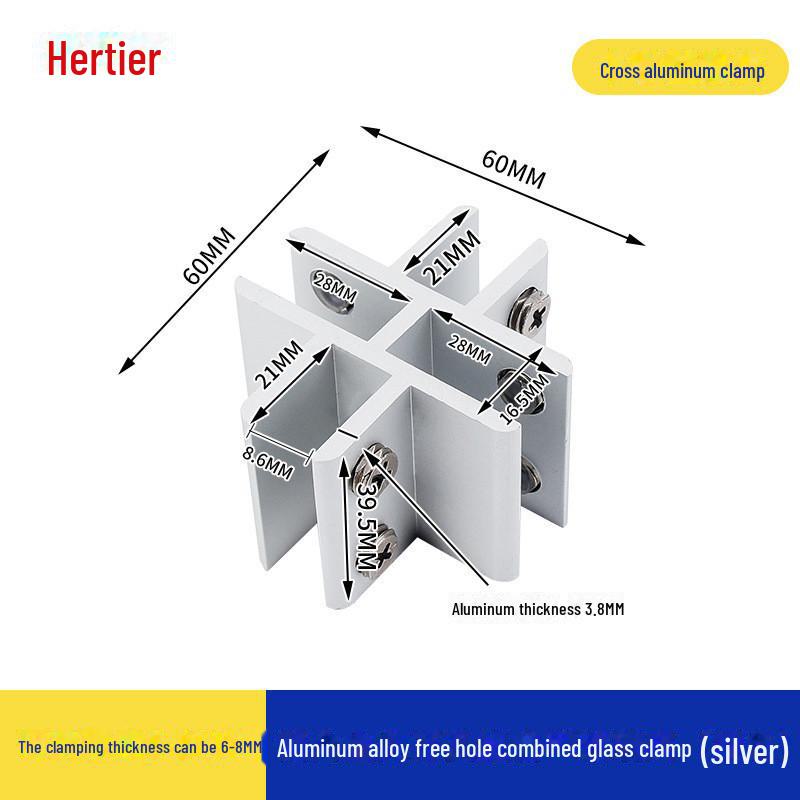 Aluminiowy uchwyt do stojaka na szkło do drewna i płytek