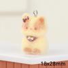 Resin Flocking Cute Three-dimensional Keychain Pendant Car Key Chain Pendant Bag Pendant