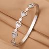 Titanium Steel  Hot-selling Hollow Love  Women's Light Luxury High-value Stainless Steel Fritillary Peach Heart 
