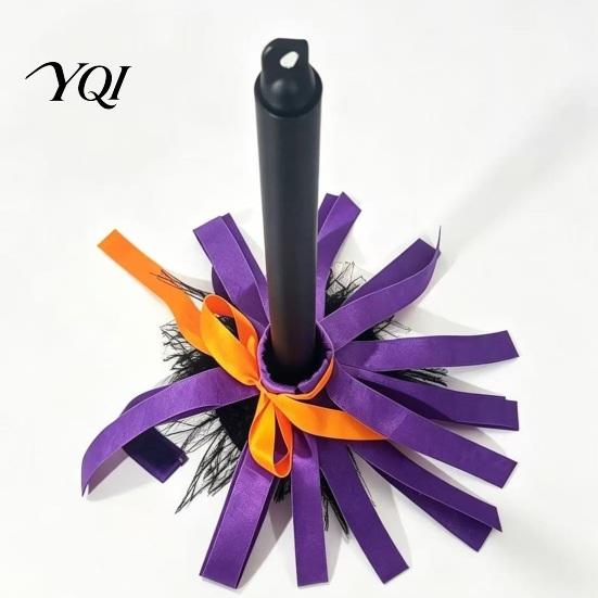 Adjustable Length Witch Broom Animated Halloween Broomstick, Sound Activated Telescope Cosplay Lightweight Festival Prop, Party Costume Accessories