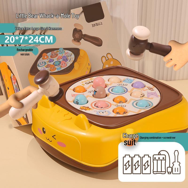 Infant & Toddler Rotating Musical Whack-a-Mole Toy - Early Education for Ages 0-1