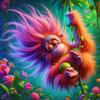Diamond Painting Kit Animal Flower 5D Full Round Drill 40x40cm