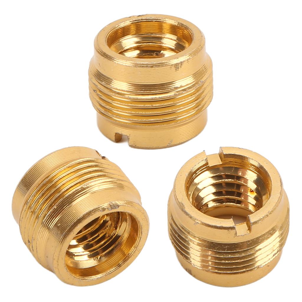 5 Pezzi Adattatore Filettatura Microfono 3/8" Femmina a 5/8" Maschio Dorato per Supporto Microfono Braccio Sospensione Microfono