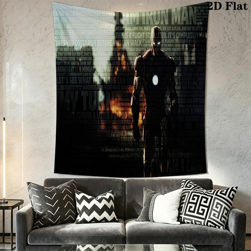 Iron Man Tech Showcase Tapestry Wallmounted Background Cloth Christmas Gift Work Of Art Wall Covering Decoration