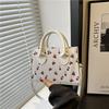 New Trendy Girl Handbag Fashi Commuter Cherry Pillow Bag Niche Printed Texture Shoulder Bag