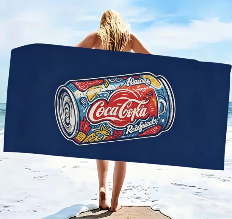 Creative Fried Egg Moon Beach Towel, Microfiber Large Sand Free Quick Dry, Soft Absorbent, for Summer Pool & Beach Bath Towel