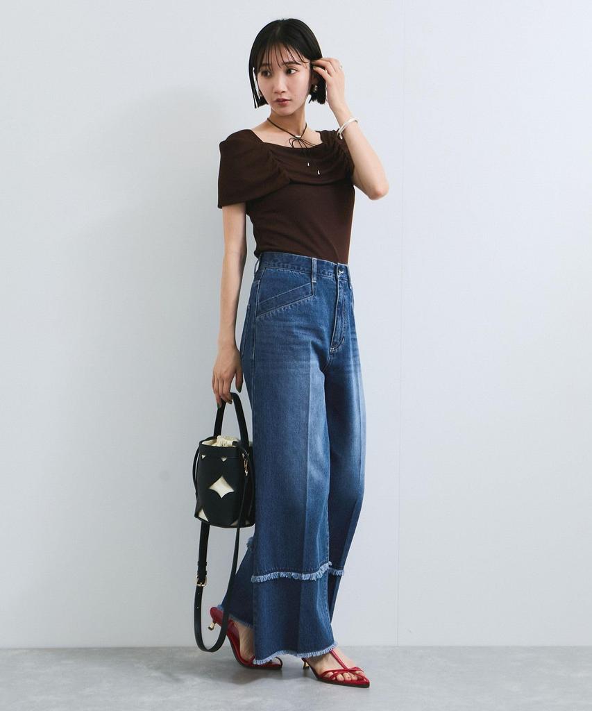 Fringe Flare Denim Blue S [BIS] (45)