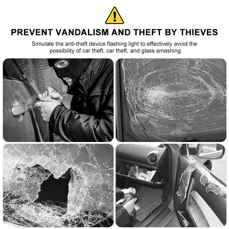 Car Light Solar Powered Simulated Dummy Alarm Wireless Warning Anti-Theft For Ford Focus Mondeo Kuga Fiesta MK7 Escort Explorer Edge 2 4 MK2 MK4