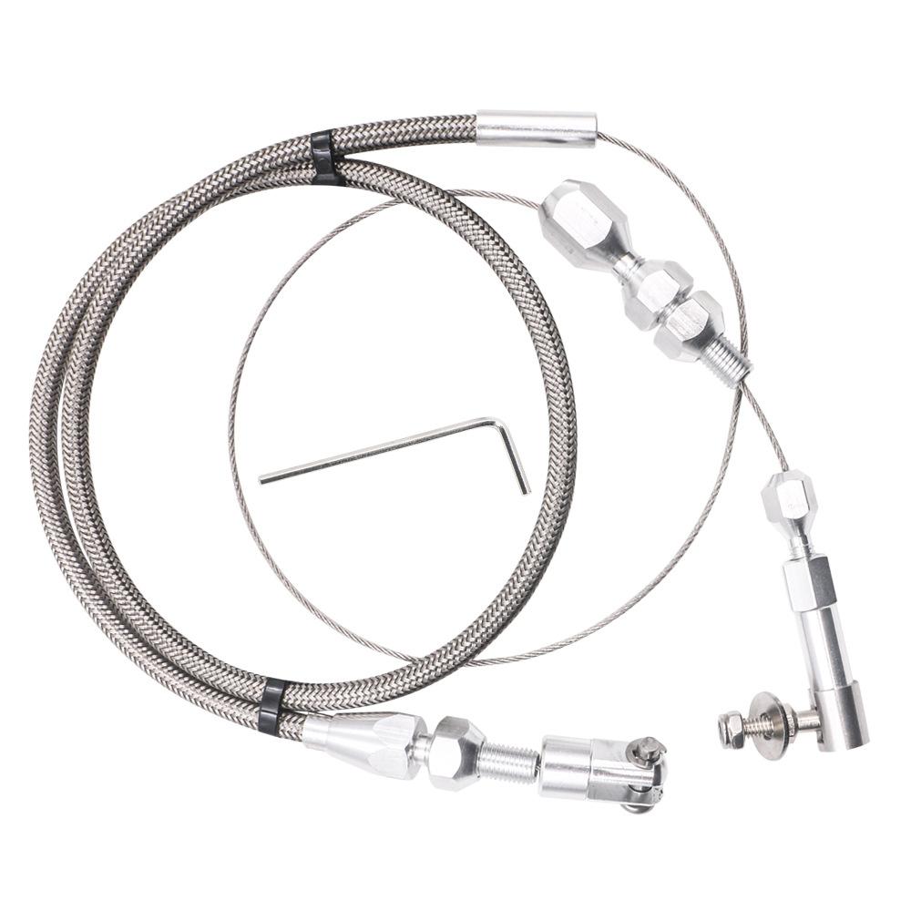 24inch Throttle Cable Stainless Steel Braided Throttle Cable Kit for Chevrolet