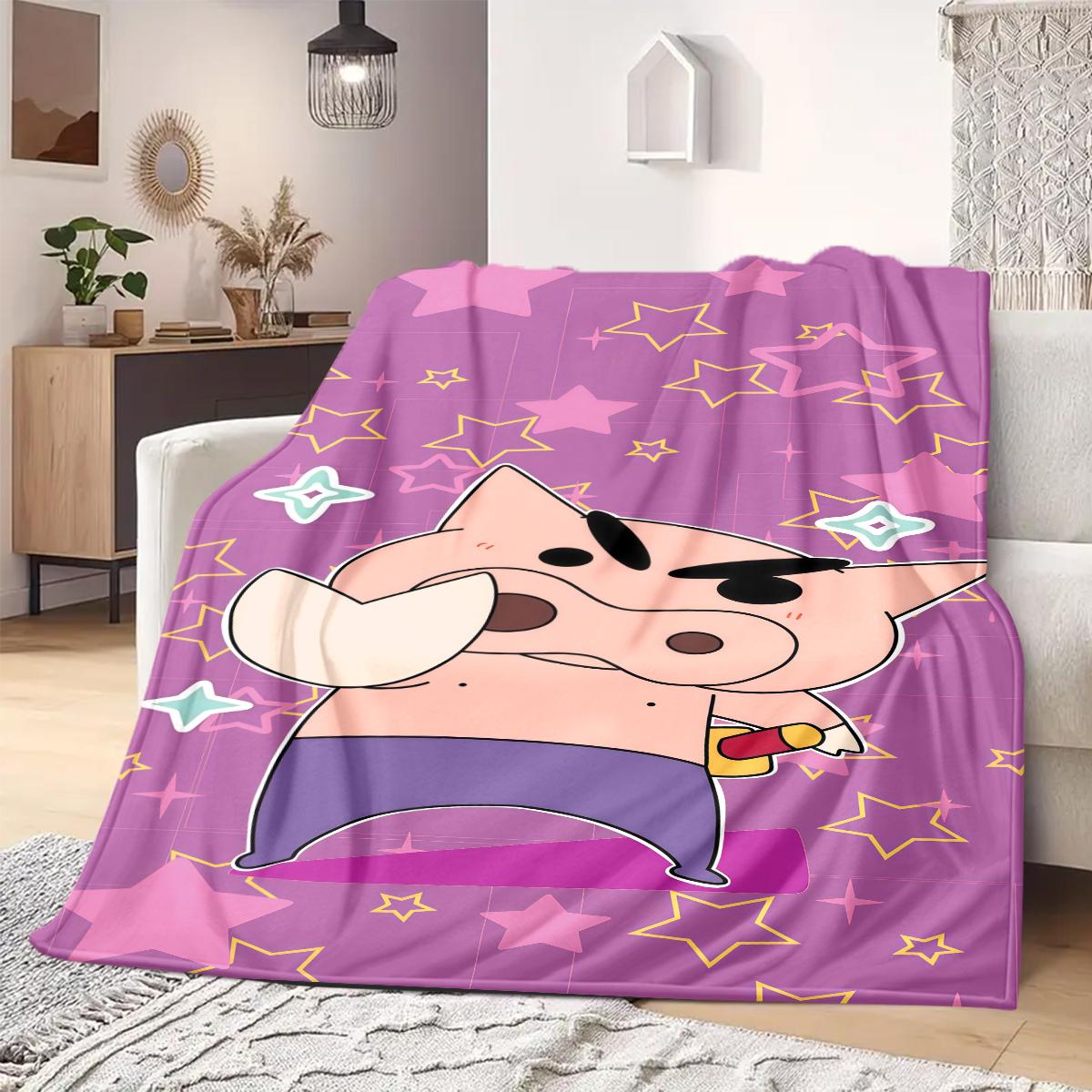 

Shinchan Anime Print Blanket Warm Comfortable Flannel Blanket Suitable for Bedrooms, Sofas, Beds, Chairs, Picnics, Travel 75x90cm