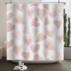 Happy Valentines Day Heart Shower Curtain Red Pink Romantic Falling Love Heart Sweet Lovers Waterproof Bathroom Curtain Decor