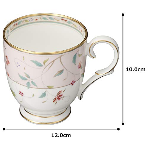 Noritake Mugs (Color-Changing Pair Set) 320cc, Floral Print, Pink and Blue Bone China, P50755A/4409-56