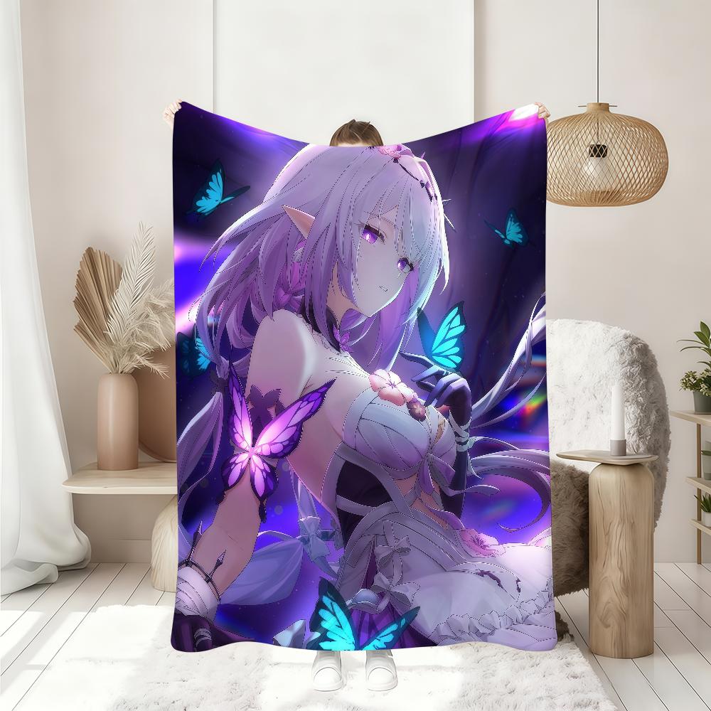 Game Honkai Star Rail Castorice Cute Blanket Soft Throw Blanket for Home Bedroom Bed Sofa Picnic Travel Office Rest Blanket Gift