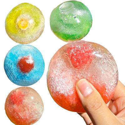 Fruit Slush Squishy Toy, Ice Texture Crunchy Sound Moldable Coconut Oil Squishy Fidget Toy