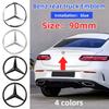 3D ABS silver/Black 9cm 90mm car rear Tail Trunk emblem badge sticker Decals For Mercedes Benz W117 W177 W176 X253 W247 W213