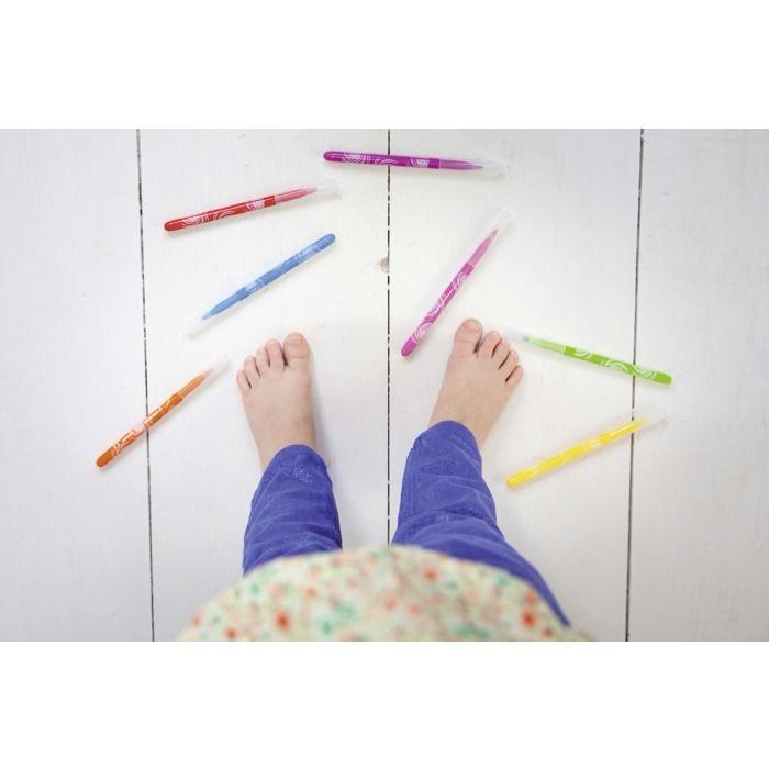 Feutres - POWER - 12 Feutres - Pointe Moyenne - Encre Lavable - Capuchon Ventilé