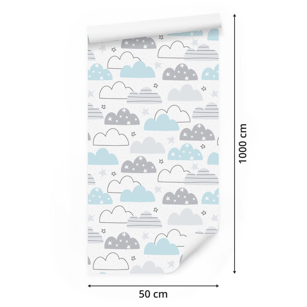Colorful Clouds Wallpaper for Living Room and Bedroom 50x1000