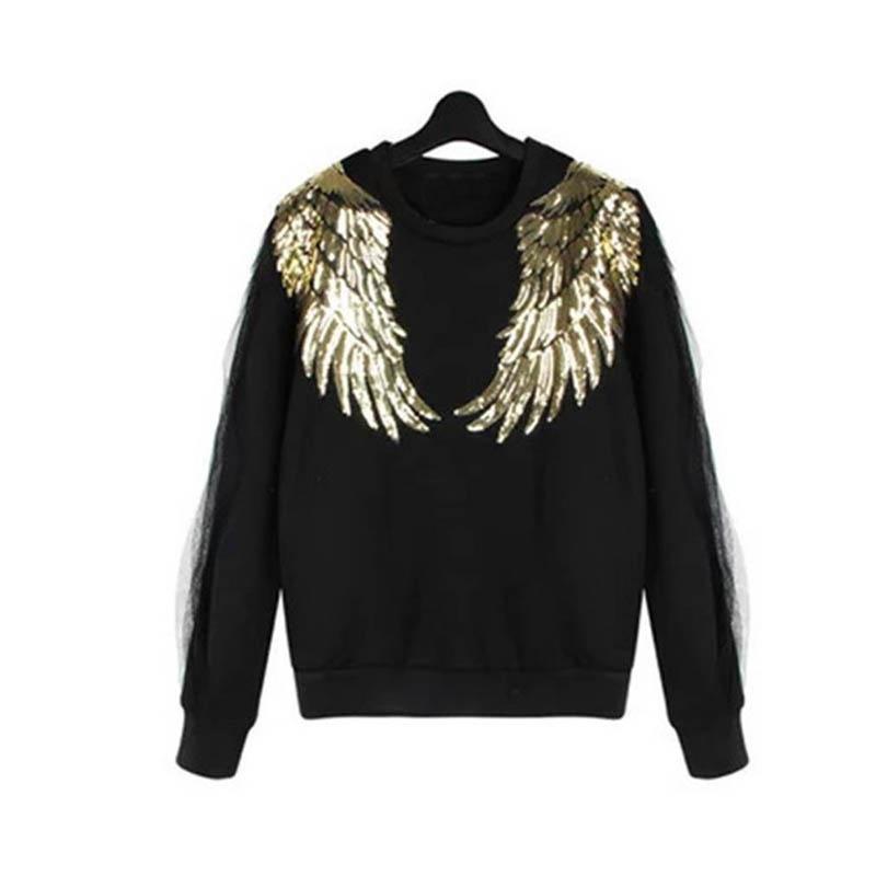 1 Paio Toppe Paillettes Ala d'Angelo Fai da Te per Vestiti Bambini Toppa Ricamata da Cucire Applique