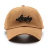 Lucky Embroidery Snapback Casual Baseball Cap Solid Color Simple Dad Hat Unisex Sun Hats For Women Men