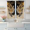 2pc Tiger Print Curtains  Rod Pocket   Sheer for Bedroom   Office   Kitchen   Living Room & Study – Stylish Home Decor