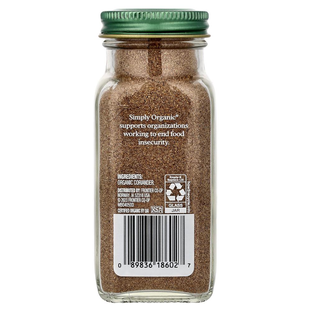 Simply Organic Coriander 65g (2.29oz)