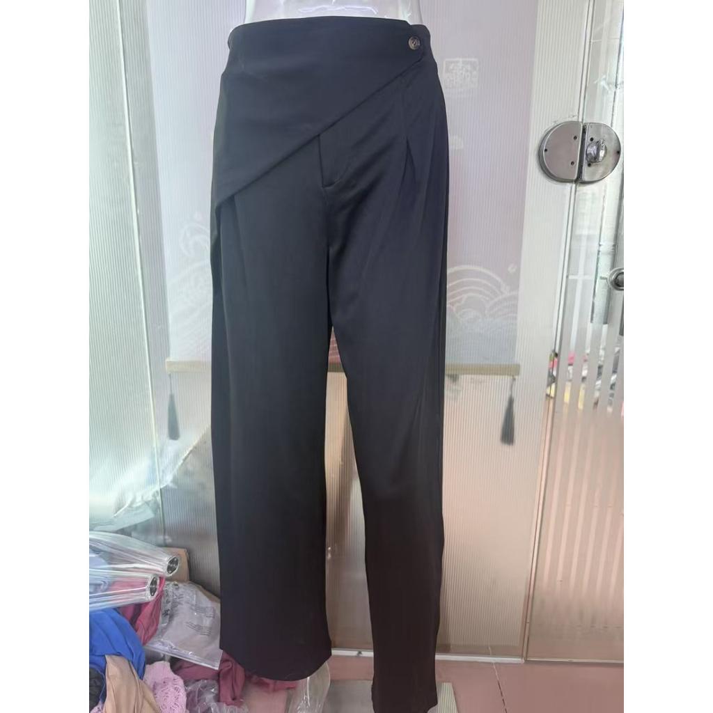 New Women's High Waisted Straight Leg Suit Pants, Simple Drapey Casual Trousers for Women