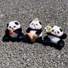 Cartoon Kawaii Animal Pendant Soft Stuffed Huahua Panda Keyring Plush Panda Keychain  Lady Girls