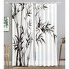 Bamboo Ink Red Sun Pattern High Shading Curtains Different Styles of Bamboo Style  Drape Clackout  Living Room Bedroom Curtain