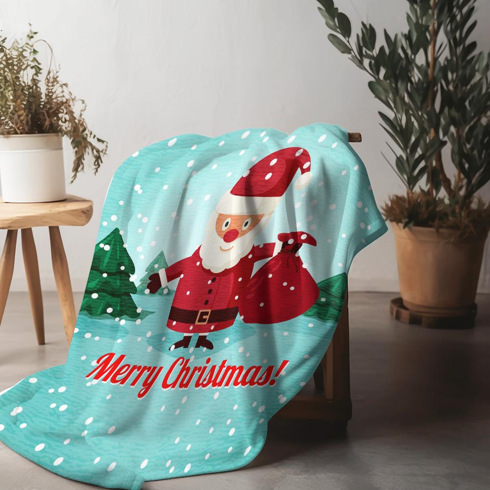 Soft Fluffy Throw Blanket Cozy Warm Sherpa Fleece Blanket Decorative Bedspread Couch Cover Gift Holiday Home Decor Christmas