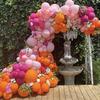134PCS Pink and Orange Balloon Arch Kit Metallic Gold Latex Balloon Birthday Party Baby Shower Wedding Party Decorations