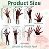 2Pcs Halloween Horror Props 2D Bloody Hand Stake For Outdoor Garden Yard Sign Decor Halloween Decoration Party Home Ornament