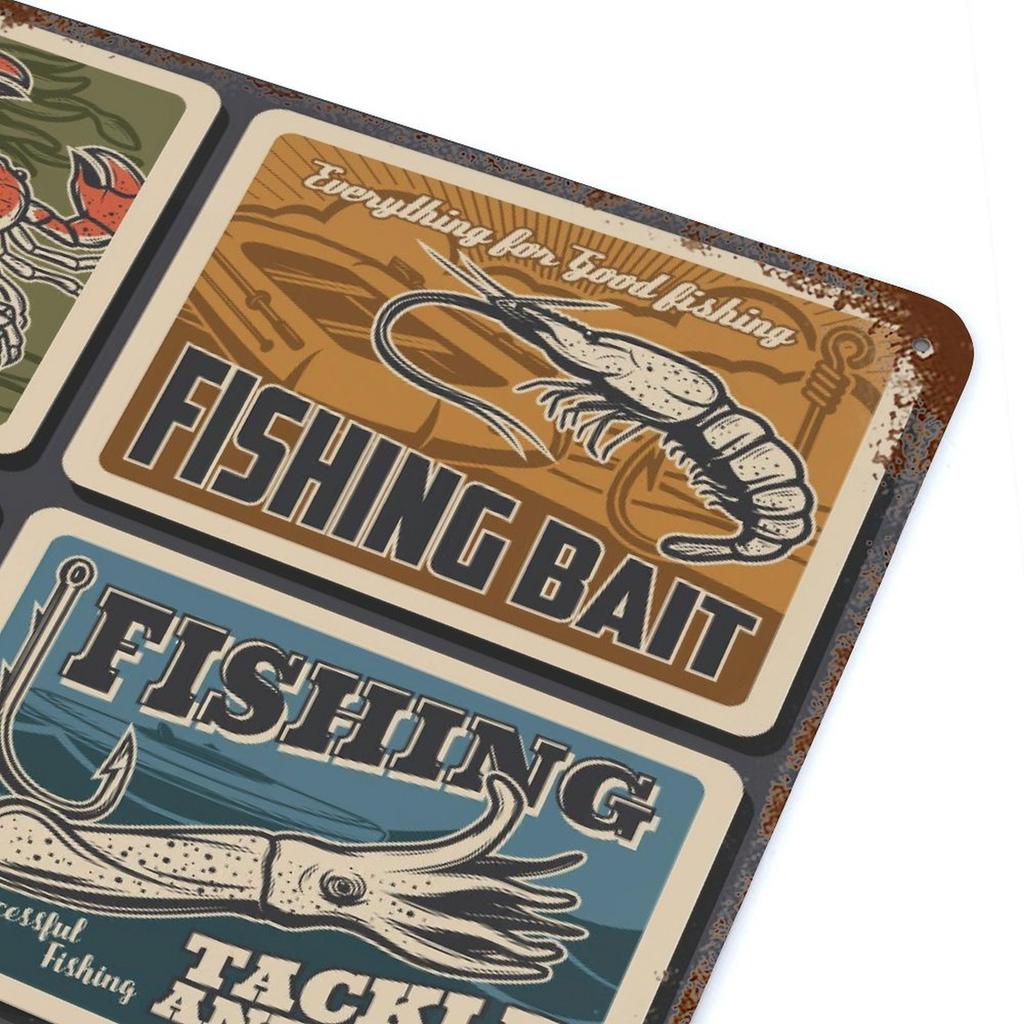 1-Pack Shabby Wall Hanging Metal Sign, 20×30cm and 30×40cm, Distressed Decor for Bar Counter, Kitchen or Hallway