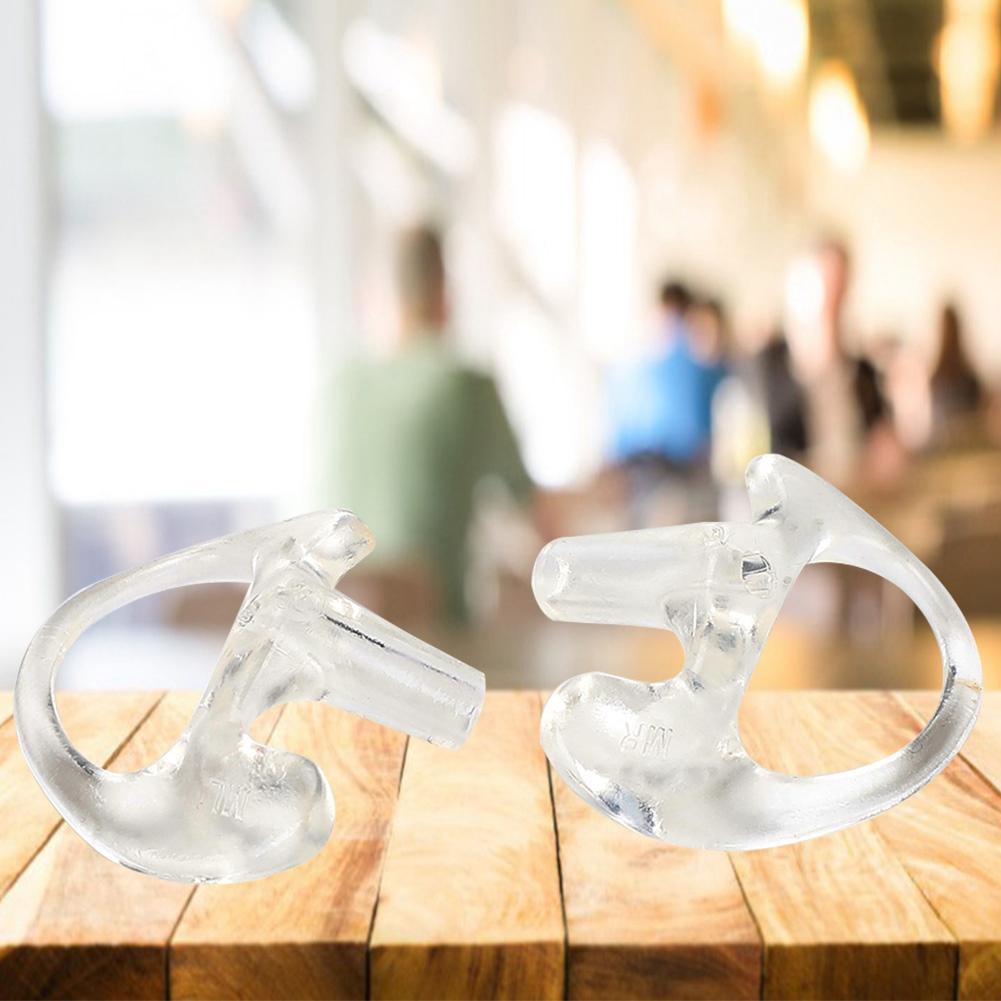 Soft Comfortable Transparent Silica Gel Ear Mould Replacement for Most Coil Tube Audio Kits