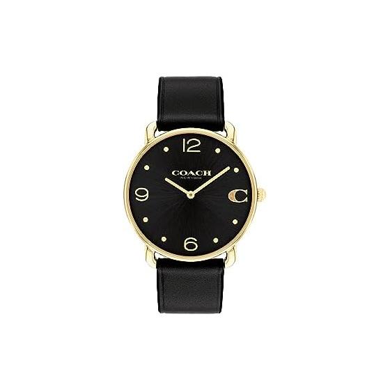 [Coach] [Regular Import] Women s Watch ELLIOT Black Dial Black Leather Strap 14504245