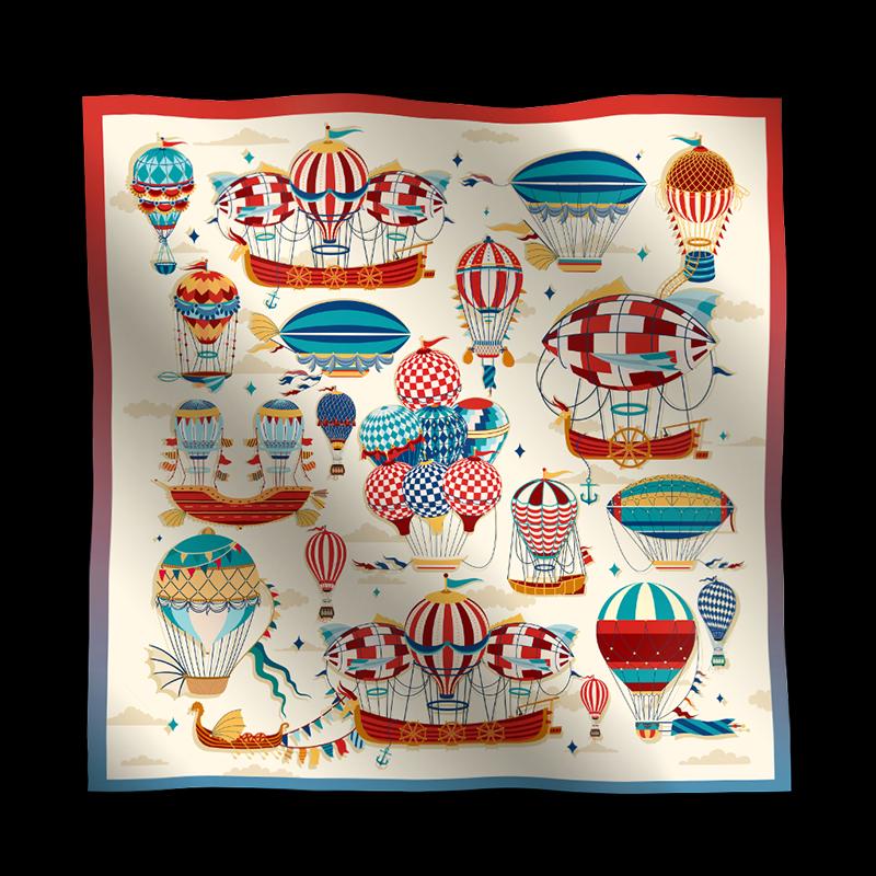 Wanshili Double-Sided Printed Large Square Scarf