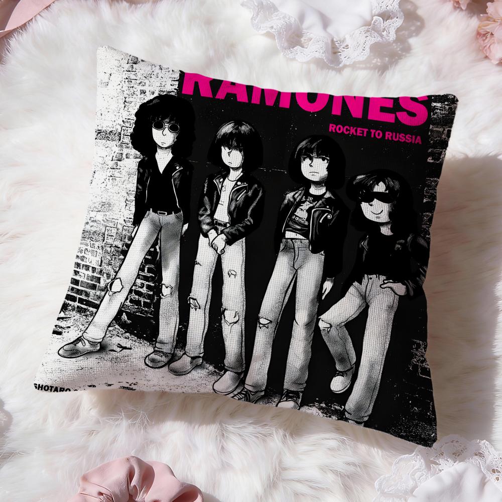 

Band Ramones Cushion Cover Premium Comfort Reversible Pillow Cove -Two in One Design for Any Room & Car Interior 30cmx30cm