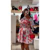 Women's 2026 Summer New Dress Design Slim-Fit Printed Long-Sleeve Top Pleated Skirt Set