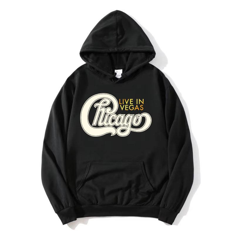 Chicago Live in Vegas Hoodies Chicago America s Band Graphic Sweatshirt Loose Casual Women/Men Tops Graphic Print Pullovers y2k hoodie graphic hoodie XS