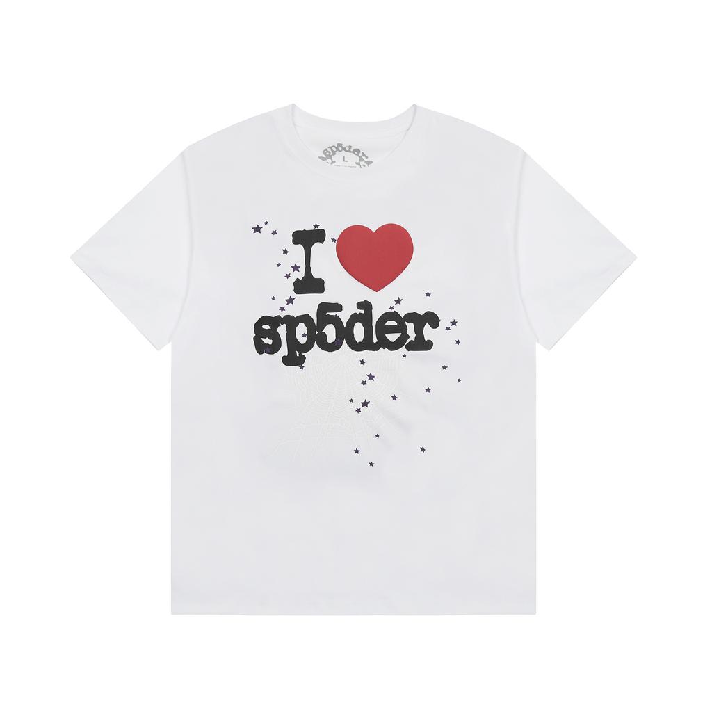 2025 European and American Trend Sp5der New 555555 Phobia NY Spider Web Letter Cotton Couple Short