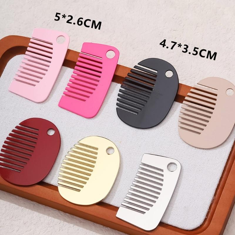 Fashionable Mini Comb Necklace Pendant Portable Hairbrush for Stylish Women Hair Grooming Tool Unique Accessories
