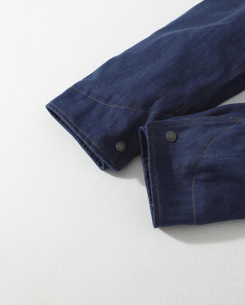 Wysokiej jakości Retro Dżinsowa Bawełniana Kurtka z Klapami i Zamkiem - Luźne Okrycie Wierzchnie w Stylu Stodoły