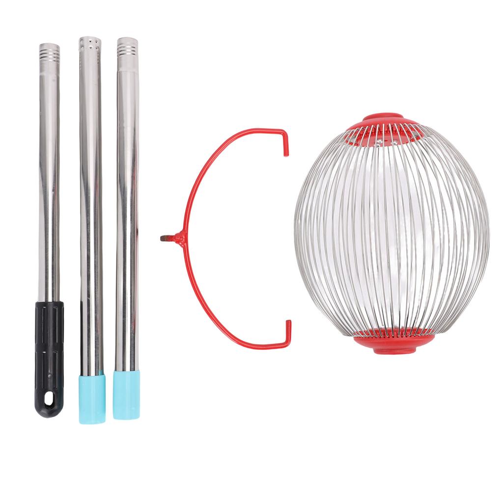 Rolling Nut Gatherer Stainless Steel 44.7 Inch 3 Section Multifunctional Acorn Picker Upper Roller for Pecans Walnuts Outdoor