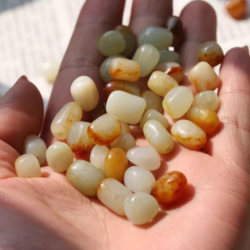 Hetian Jade Irregular Loose Beads for DIY Jewelry Crafting Hetian Jade Irregular Shape