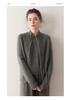 Women's Cashmere Zipper Cardigan - Slim Fit, Loose Raglan Sleeve, Stand Collar, Knit Wool Sweater for Autumn & Winter