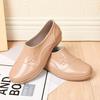 Woman's New Shallow Low Heel Rain Shoes Four Seasons New Soft Sole Non Slip Round Toe Slip On Waterproof Kitchen Work Shoes