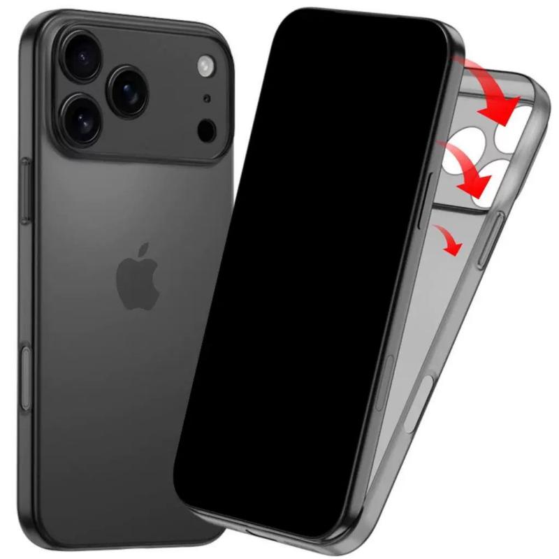 Luxury Ultra Thin Matte Translucent Hard PC Phone Case For iPhone 17 Air 16 15 14 Plus 13 Pro Max Ai Key Shockproof Bumper Cover